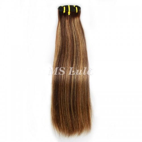 #4/27 Honey Blonde Highlight Natural Straight Virgin Human Hair Double Drawn Bundles | Human Hair Wig | Lace Front